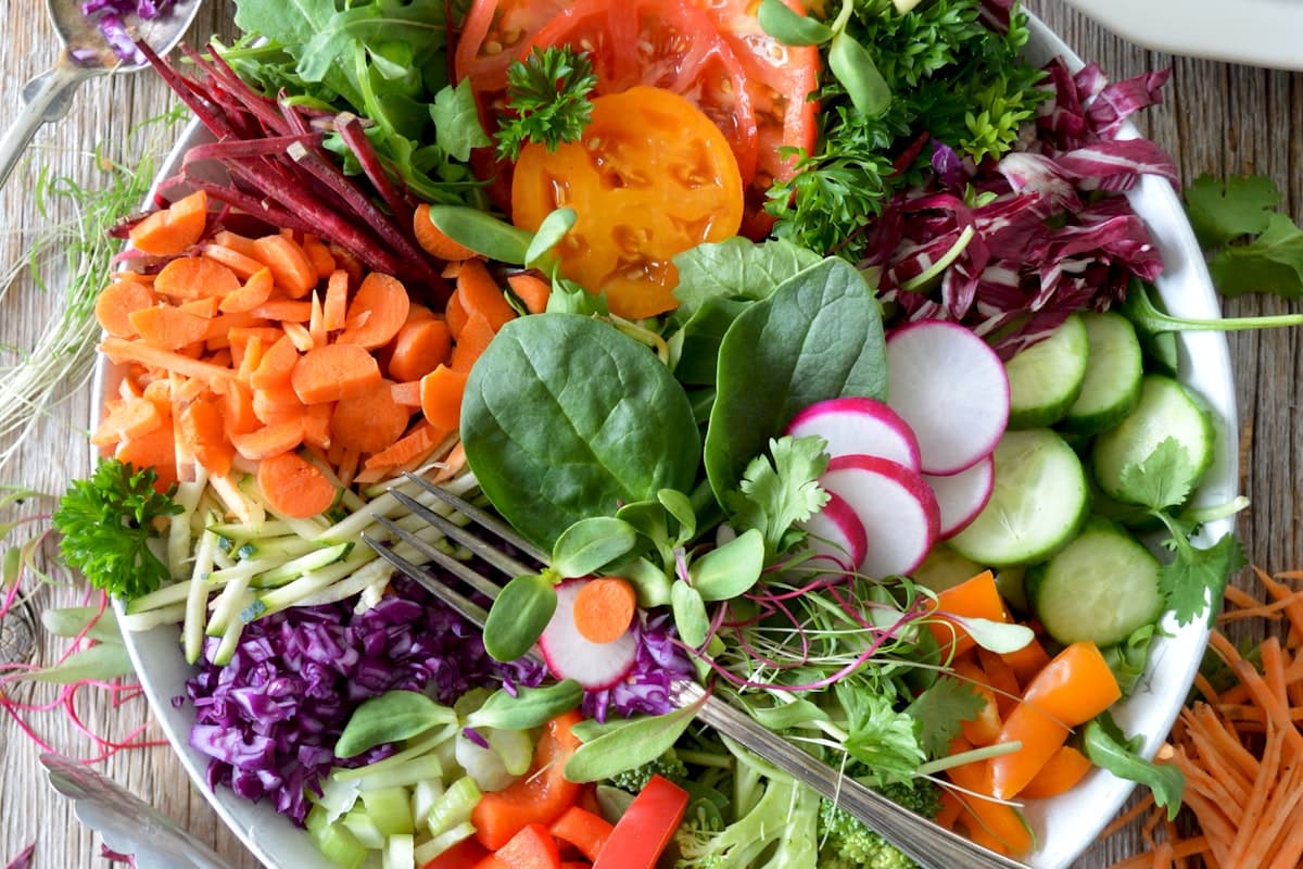 Fresh green vegetables