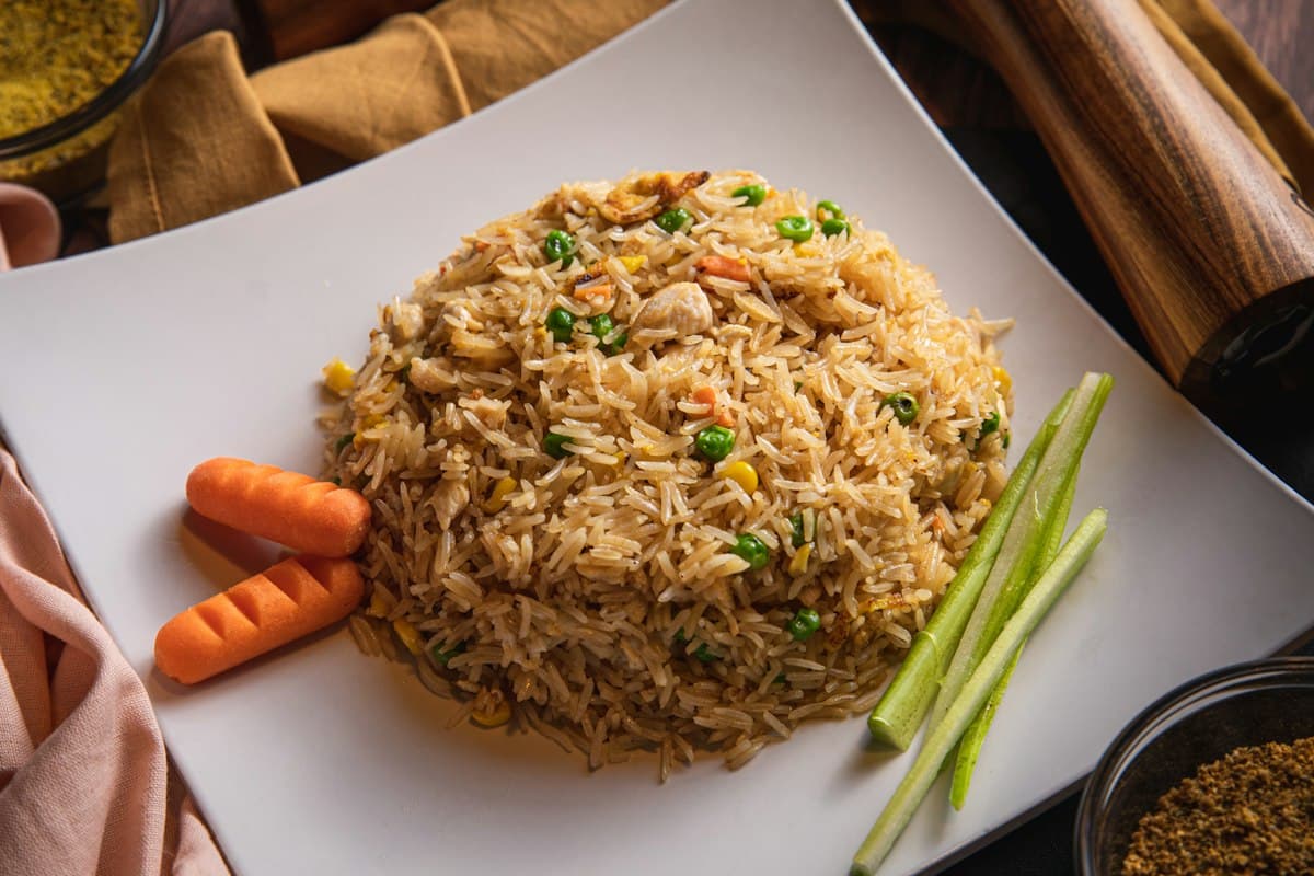 Large stir-fry meal